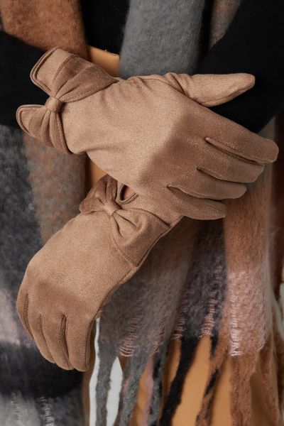 Gloves, BOW Light Brown