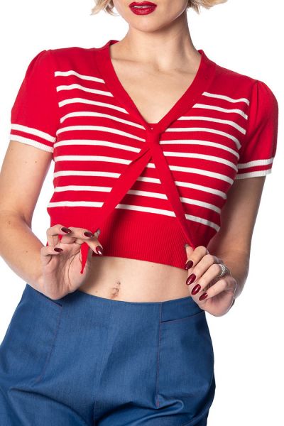Knitted Top, SAILOR TIE Red (10005)