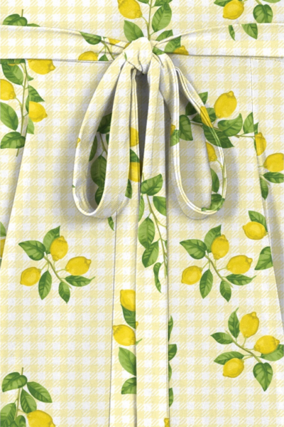 Swing Dress, LYRA Lemon Gingham