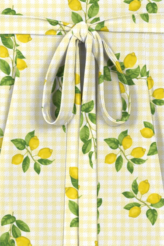 Swing Dress, LYRA Lemon Gingham
