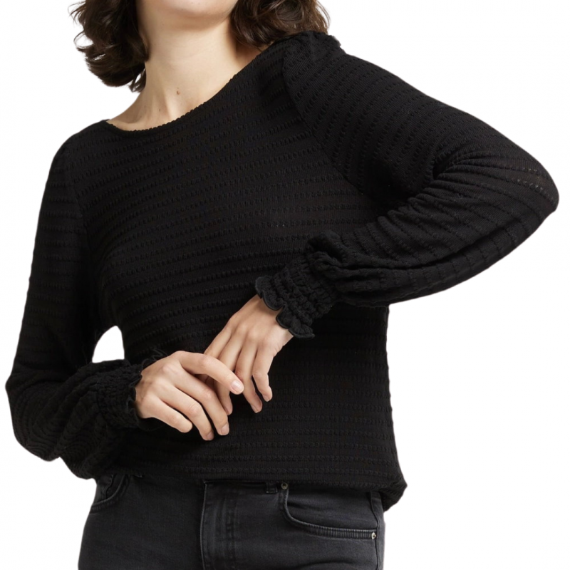 Knitted Top, ROMANCE Black