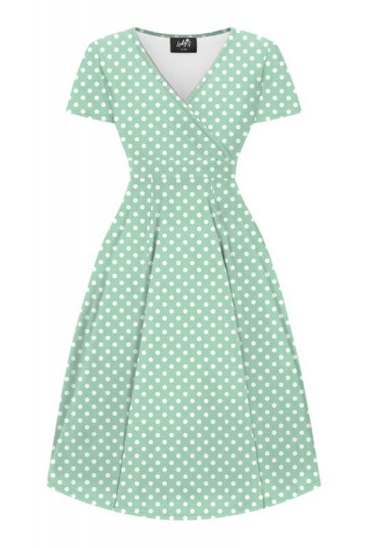 Swing Dress, LYRA Mint Polkadot