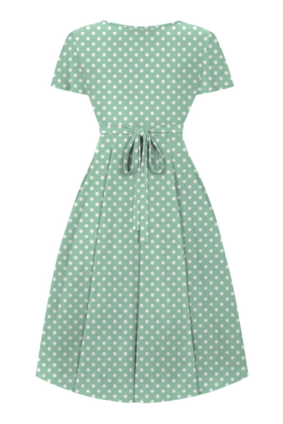 Swing Dress, LYRA Mint Polkadot