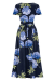 Maxi Dress, LYRA Blue Peony