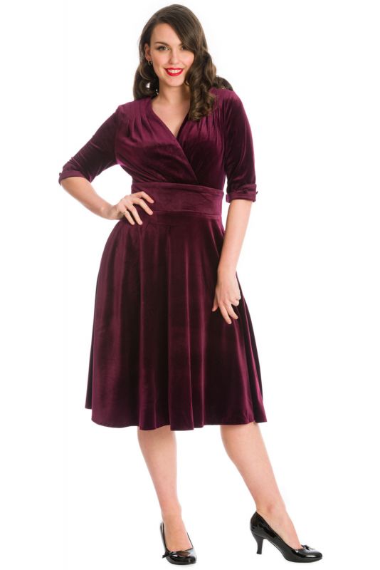 Swing Dress, DATE NIGHT Burgundy (16557)
