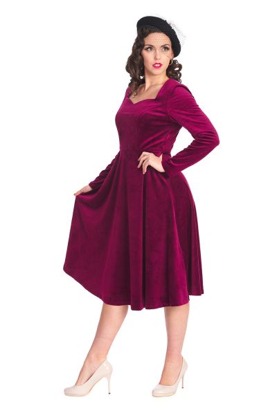 Swing Dress, ROYAL SWING Burgundy (16734)