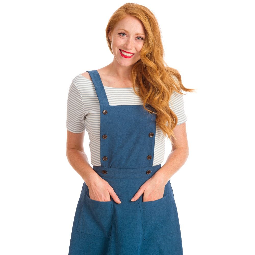 smart pinafore dress