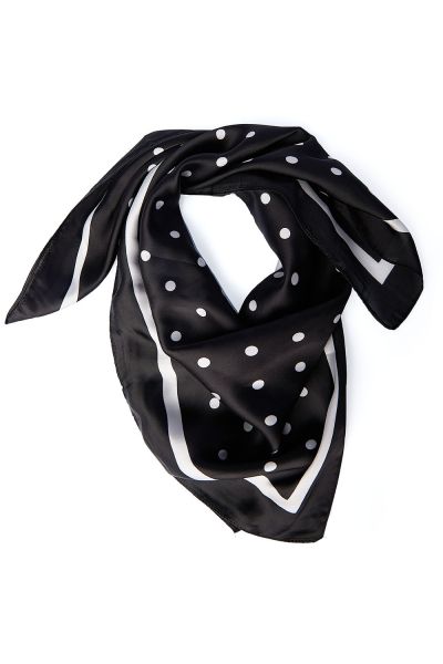 Scarf, LINDA Polka Black (45546)