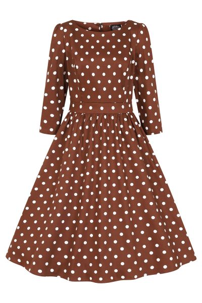 Swing Dress, HR MILANA Choco Polkadot (690)