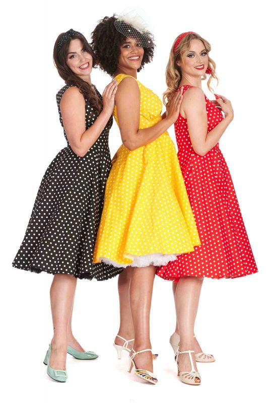 Swing Dress, SUMMER OF SPOTS Yellow (16931)