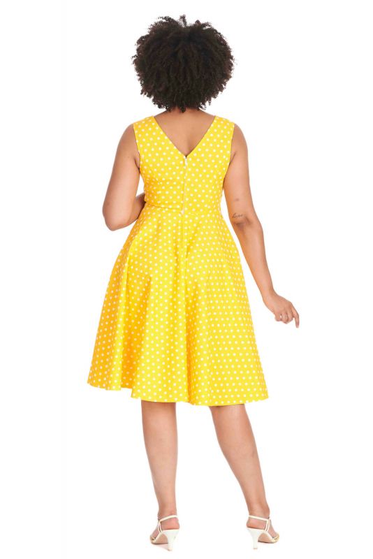 Swing Dress, SUMMER OF SPOTS Yellow (16931)