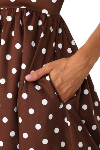 Kellomekko, HR MILANA Choco Polkadot (690)