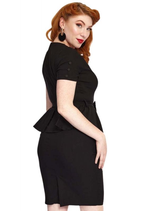 Pencil Dress, PEPLUM BOW (9703)