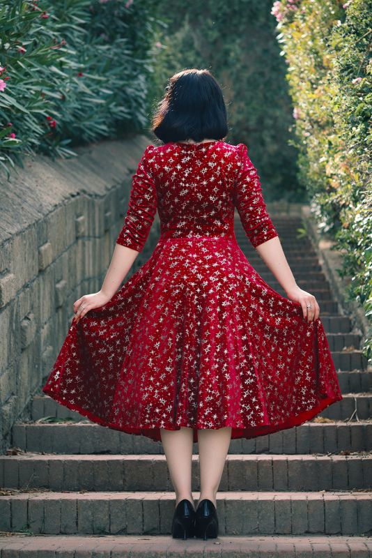 Swing Dress, PARIS Sparkle Red (758)