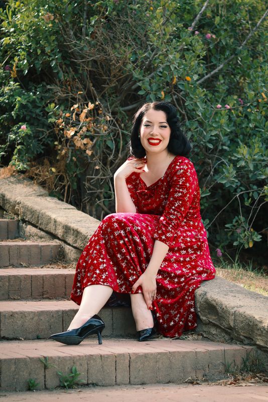 Swing Dress, PARIS Sparkle Red (758)
