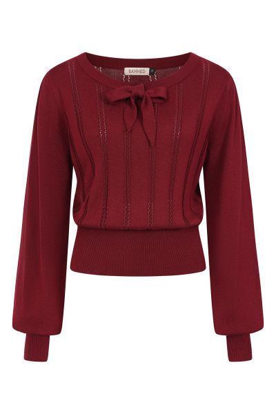 Neulepaita, ANGEL Pointelle Viininpunainen (57286)