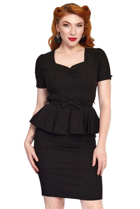 Pencil Dress, PEPLUM BOW (9703)