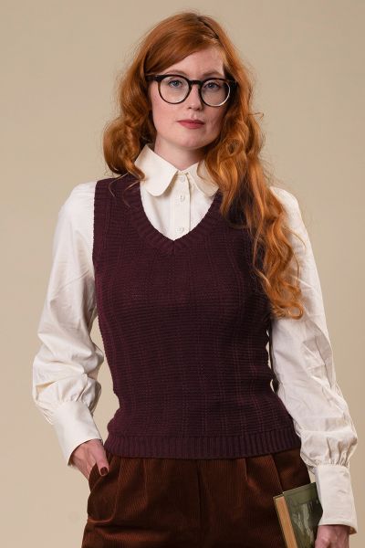 EMMY The Best Sweater Vest Plum