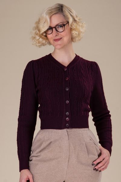 EMMY Cardigan, Ice Skater Plum