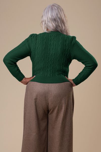 EMMY Cardigan, Ice Skater Emerald Green