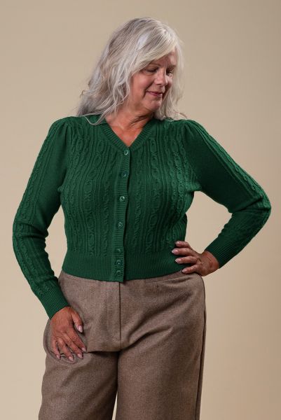 EMMY Cardigan, Ice Skater Emerald Green