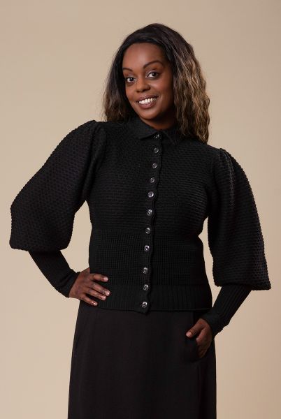 EMMY Cardigan, The Edwardian Cycling Cardi Black
