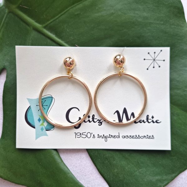 Korvikset, GLITZ-O-MATIC Hoop Gold