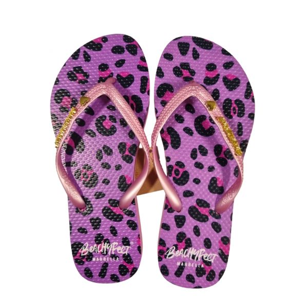Sandals, BEACHY Violet Leopardo