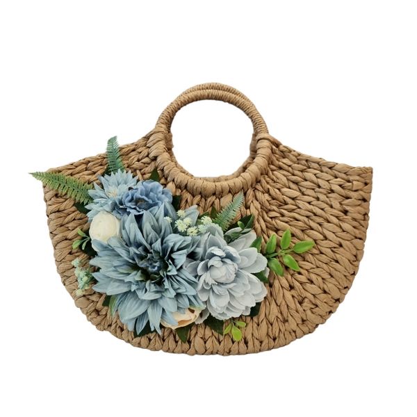 Bag, FLOWER Dusty Blue Large