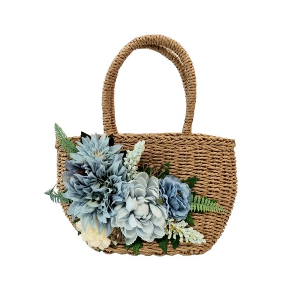 Bag, FLOWER Dusty Blue Midi