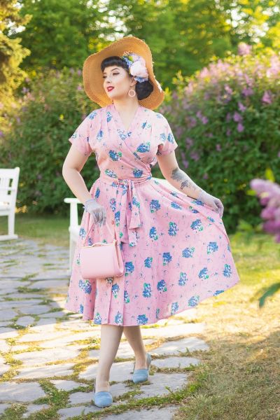 Swing Skirt, BEVERLY Pink Summer Bouquet