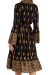 Mekko, GOLD FLORAL Musta Midi