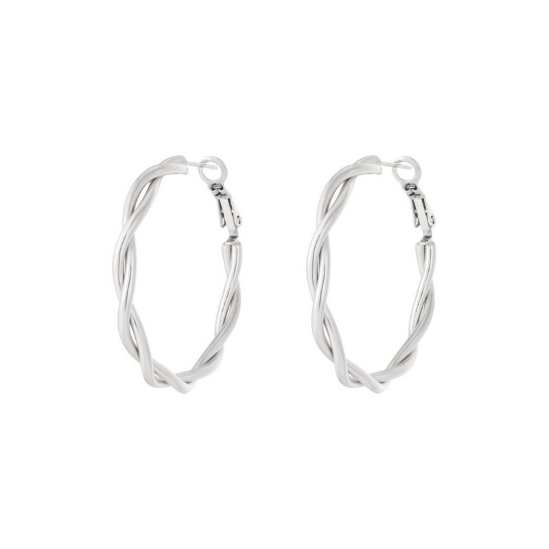Earrings, TWIST Silver