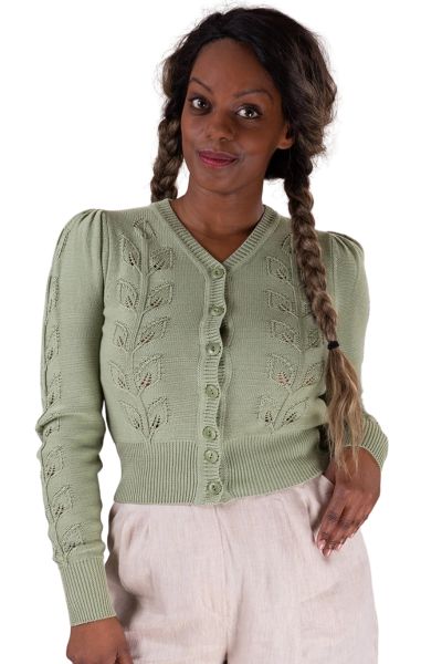 EMMY Cardigan, Susie Q Pale Sage Green