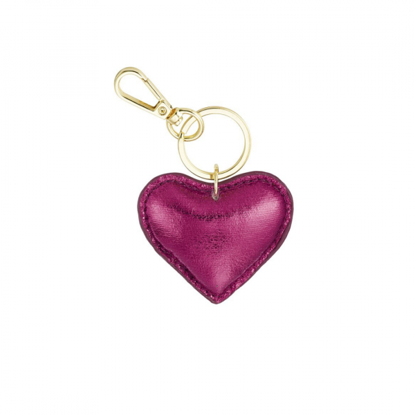 Keyring/Bag Accessory, HEART Fuchsia