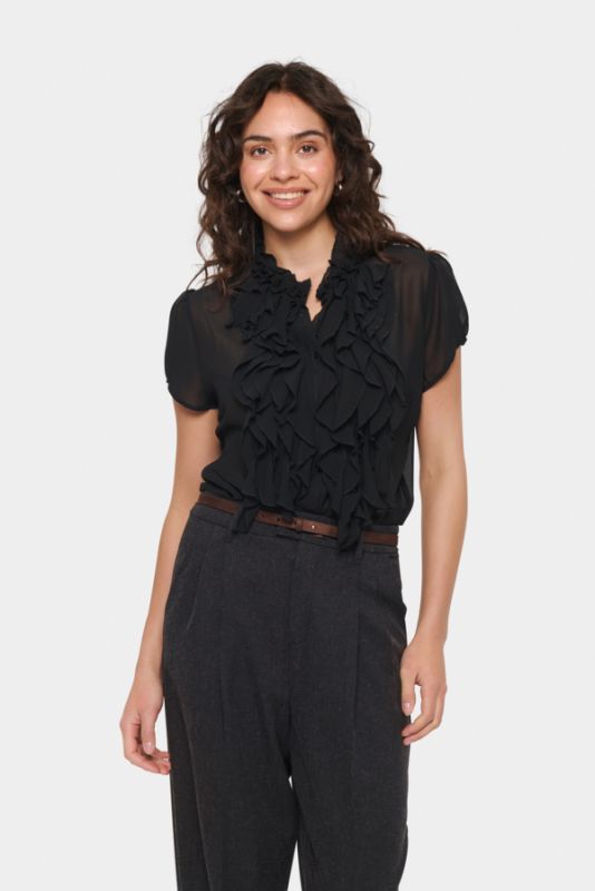 Ruffle Blouse, LILJA Black