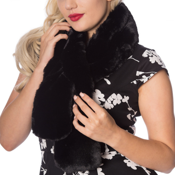 Scarf, FUR Black (45023)