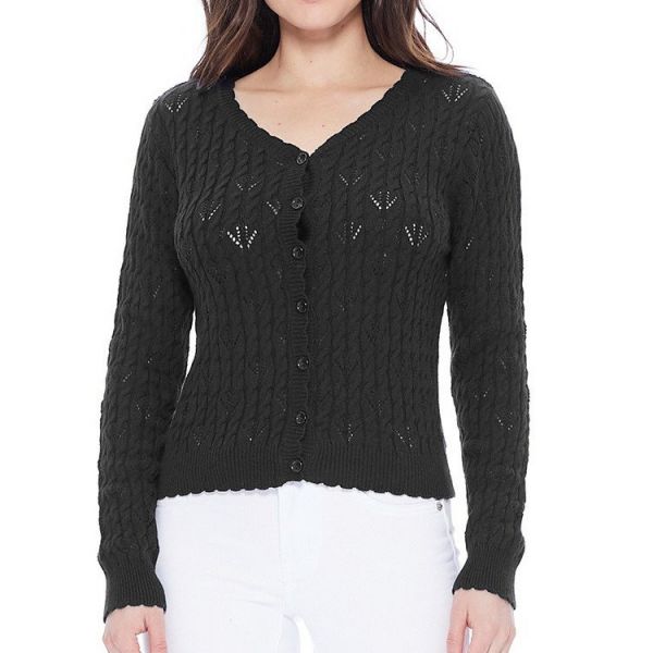 Cardigan, MAK Pointelle Black