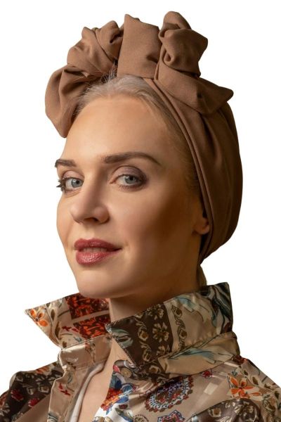 Turban Head Scarf, Camel