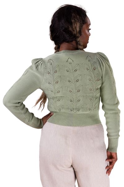 EMMY Cardigan, Susie Q Pale Sage Green