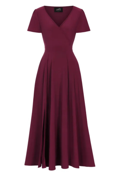 Maxi Dress, LYRA Rasberry Wine