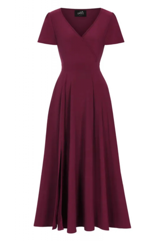 Maxi Dress, LYRA Rasberry Wine