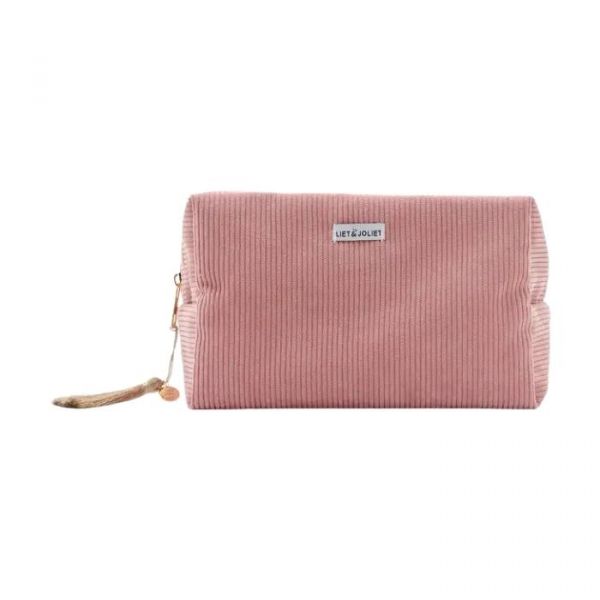 Cosmetic Bag, CORDUROY Light Pink Big