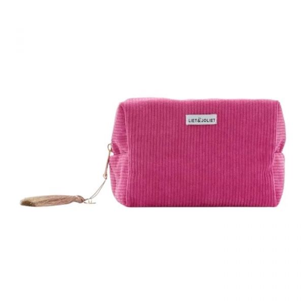 Cosmetic Bag, CORDUROY Hot Pink Small