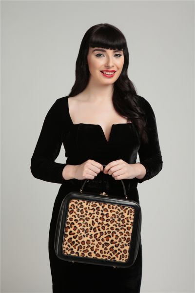 Handbag, TASHA Leopard