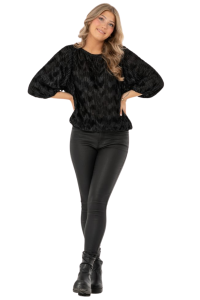 Pusero, CC Jewel Plisse Black