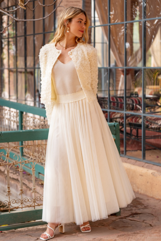 Jacket, PETALS Cream