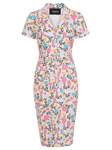 Pencil Dress, CATERINA Floral Whimsy