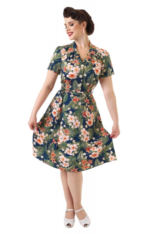 Dress, PRETTY RETRO 40s Shirt Tiki
