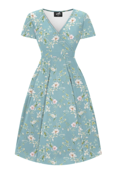 Swing Dress, LYRA Teal Summer Floral